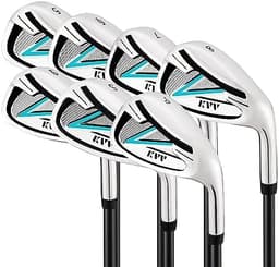 KVV Premium Golf Irons Set for Women 7 Piece 5~P# Irons Right Hand Steel Shaft Regular Flex Golf Clubs