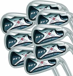 PFT X9 High Moi Extreme 9 Iron Set Golf Clubs Custom Made Right Hand Regular R Flex Steel Shafts Complete Mens Irons Ultra Forgiving OS Oversized Wide Sole Ibrid Club